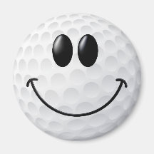 Golf-Ball-Smiley Kühlschrankmagnete