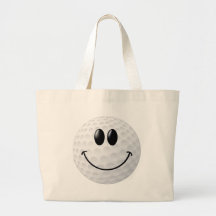 Golf-Ball-Smiley Leinentaschen
