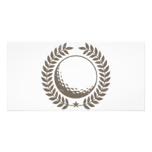 Golf-Ball-Vintager Entwurf Photo Karte