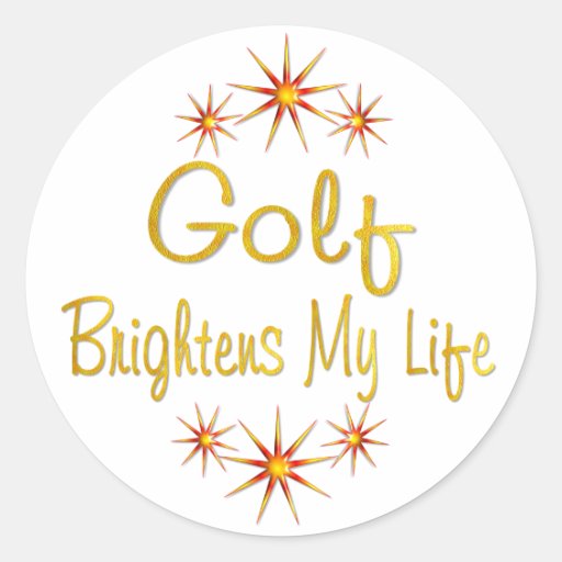 GOLF erhellt mein Leben Runde Aufkleber