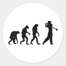 Golf-Evolution Sticker
