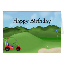 Golf-Geburtstag Grußkarte