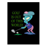 Golf ist aus dieser Welt heraus Postkarte