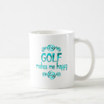 Golf macht mich glücklich kaffeetassen