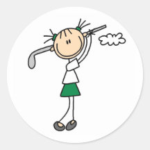 Golf-Mädchen-Aufkleber