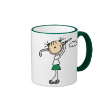 Golf-Mädchen-Becher Kaffee Tassen
