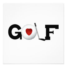 Golf mit Golfball-T-Shirts und Geschenken Einladungskarten