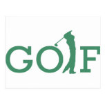 Golf Postkarte