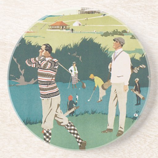 Golf spielen am Verein Getränke Untersetzer