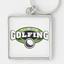 Golf spielende Haltung Schlüsselanhänger