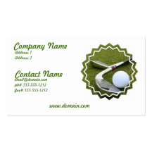 Golf spielende Visitenkarte