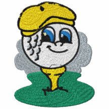 Golf spielendes gesticktes Hemd Besticktes Polo