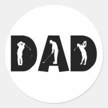 Golf-Vati-Geschenk Runder Sticker
