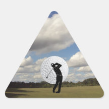 Golf-Welt Dreieckaufkleber