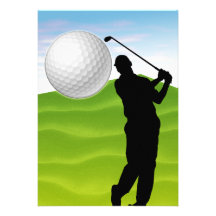Golfball, der an Ihnen kommt Individuelle Einladungskarte