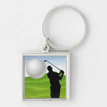 Golfball, der an Ihnen kommt Schlüsselband