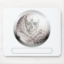 Golfball-Totenkopf mit gekreuzter Knochen Mousepad