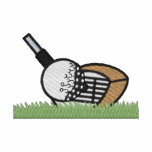 Golfclub und Ball Besticktes Polohemd