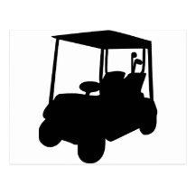 Golfmobil Postkarten