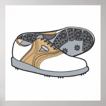 Golfschuhe Plakat