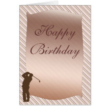 Golfspieler-Geburtstags-Karte