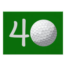 Golfspieler-Golf-Golf spielende 40. Geburtstags-Ei