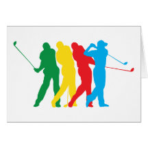Golfspieler in der Bewegung Karte