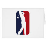Golfspieler Liga Grußkarte