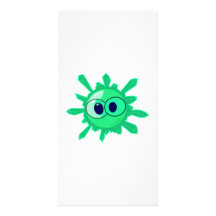 Goofy Green Face Picture Card