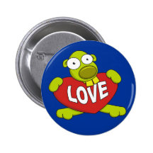 Goofy Liebe-Wanzen-Knopf Button