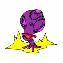 goofy lila Extraterrestrial Fotoskulptur