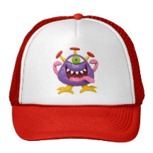 Goofy lila Monster Trucker Caps