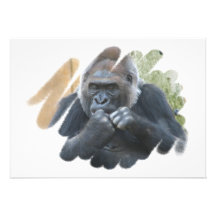 Gorilla-Entwurfs-Einladung
