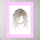 Goth Punkmädchen-Leinwand Poster