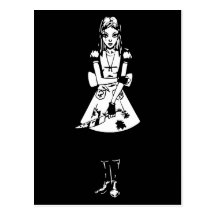 Gotische Alice Postkarte