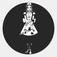 Gotische Alice Runder Aufkleber