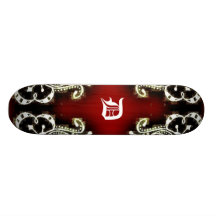 Gotischer Hennastrauch des Skateboards Personalisiertes Skateboarddeck