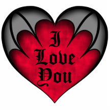Gotischer roter Herz Valentinstagmagnet Foto Figur