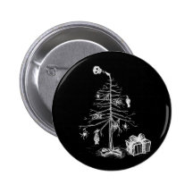 Gotischer Weihnachtsbaum Button