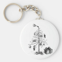 Gotischer Weihnachtsbaum Schlüsselanhänger
