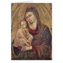 Gotisches Madonna und Kind Karten