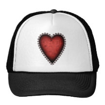 Gotisches rotes Herz Caps