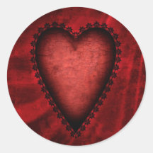 Gotisches rotes Herz Sticker
