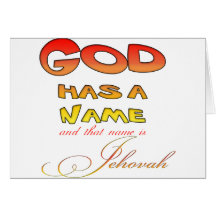 Gott hat einen Namensjehovah Karte