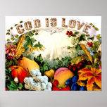 Gott ist Liebe-Plakat DRUCK