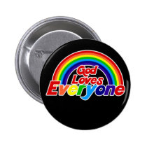 Gott-Lieben jeder homosexueller Regenbogen buttons