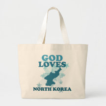 Gott-Lieben Nordkorea Leinentaschen