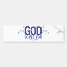 Gott-Lieben Sie (ja, Sie!) Auto Sticker