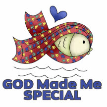 Gott machte mich spezielles Autismus-Fisch-Symbol Acrylausschnitte