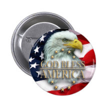 Gott segnen Amerika Anstecknadelbuttons